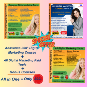 360° Advance Digital Marketing Courses With All Marketing Tools