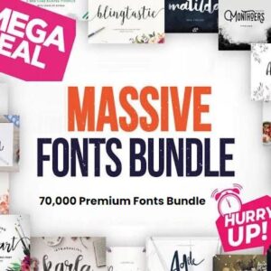 70,000 Premium Fonts Bundle